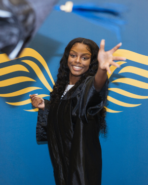Graduate in regalia